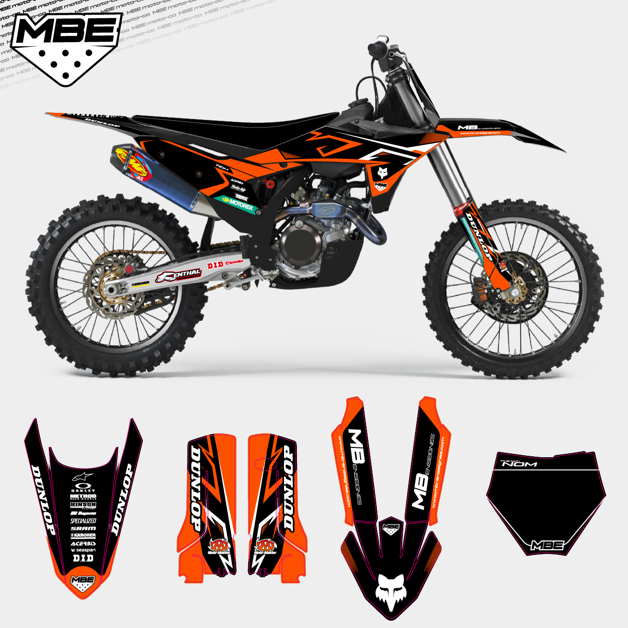 KIT DECO KTM SX/SXF EXC/EXC-F BALT "noir"