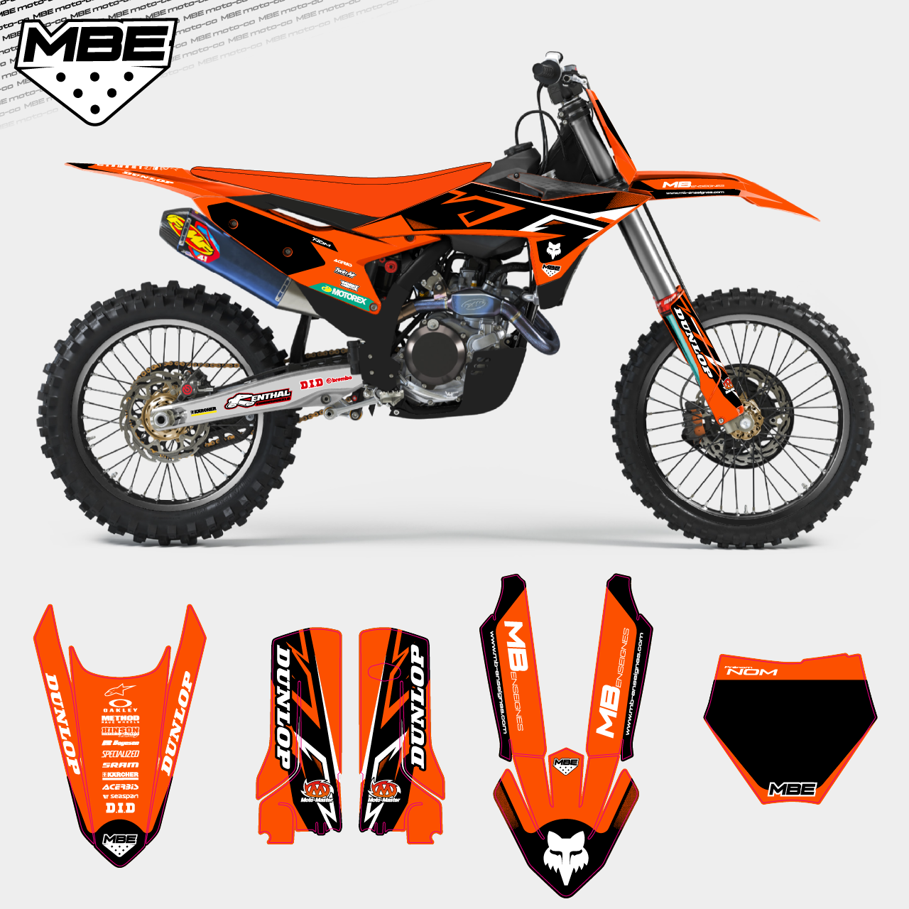 KIT DECO KTM SX/SXF EXC/EXC-F BALT "orange"