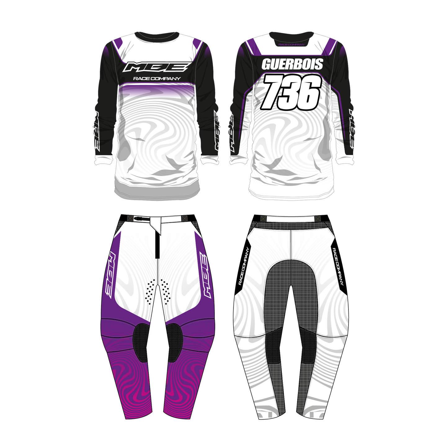 Tenue motocross personnalisée MBE SCOUB  PURPLE
